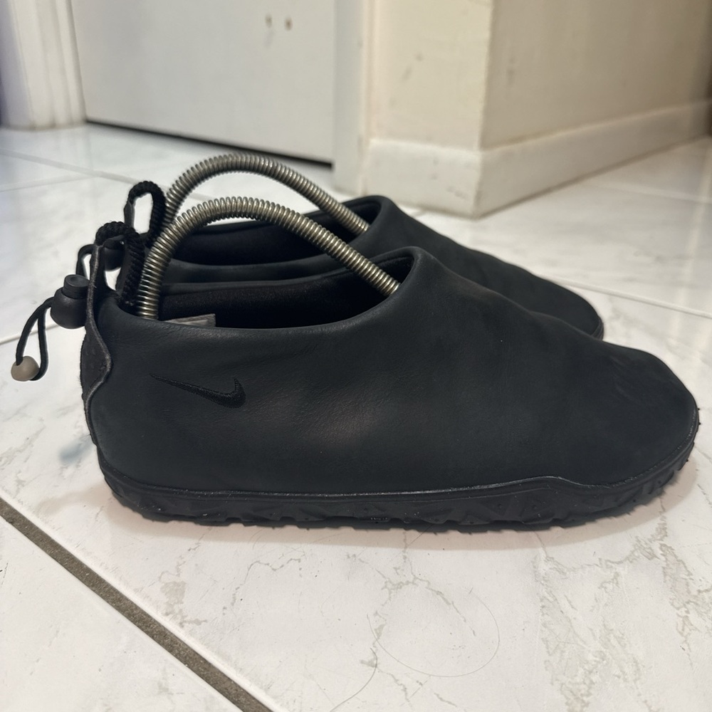 Nike Air Moc ACG Black Leather Slip-Ons